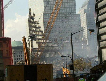 Remains of the south tower
